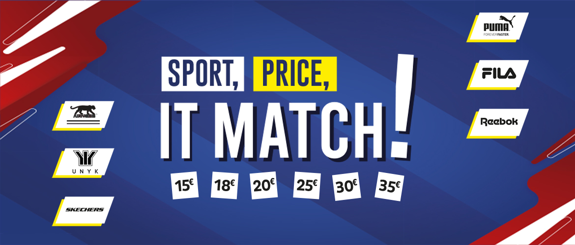 Sport, price, match in shoes!